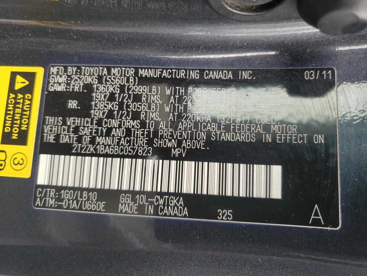 2011 LEXUS RX 350