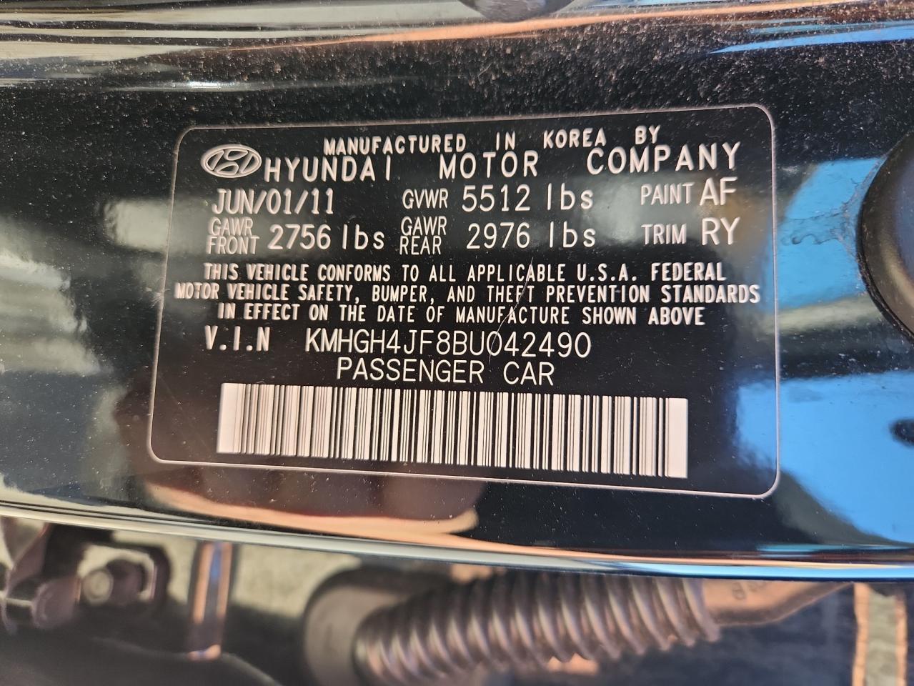 2011 HYUNDAI Equus