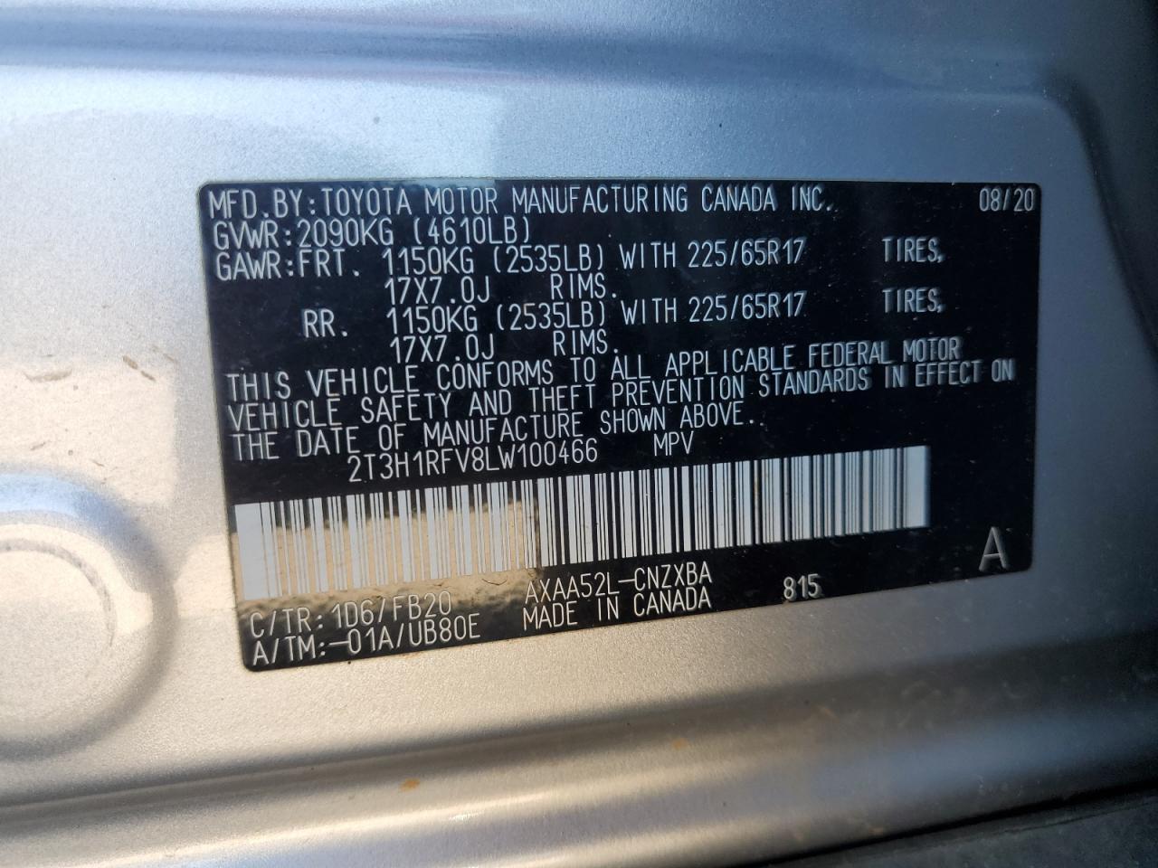 2020 TOYOTA RAV4