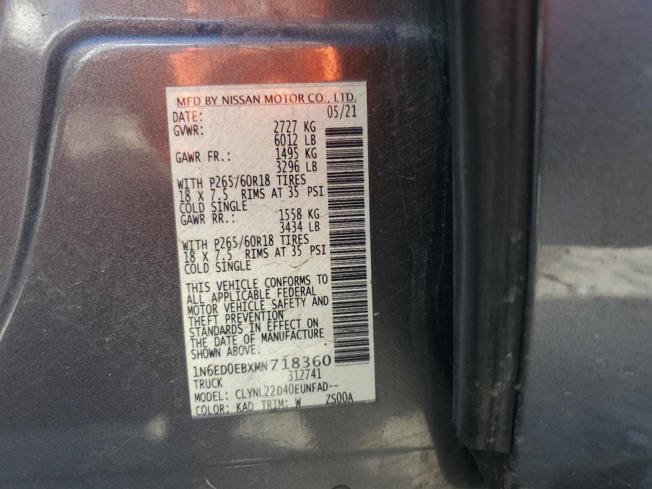 2021 NISSAN Frontier