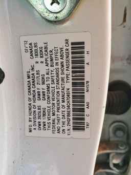 2012 HONDA CIVIC