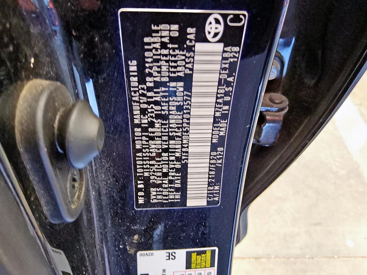 2023 TOYOTA COROLLA