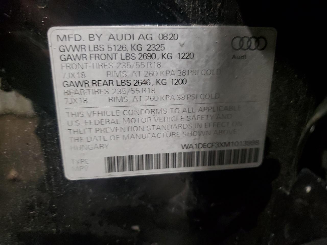 2021 AUDI Q3