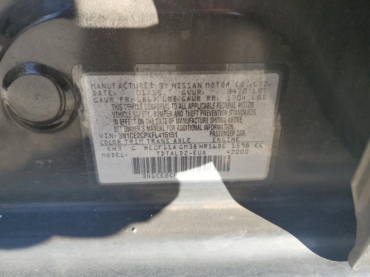 2015 NISSAN Versa Note