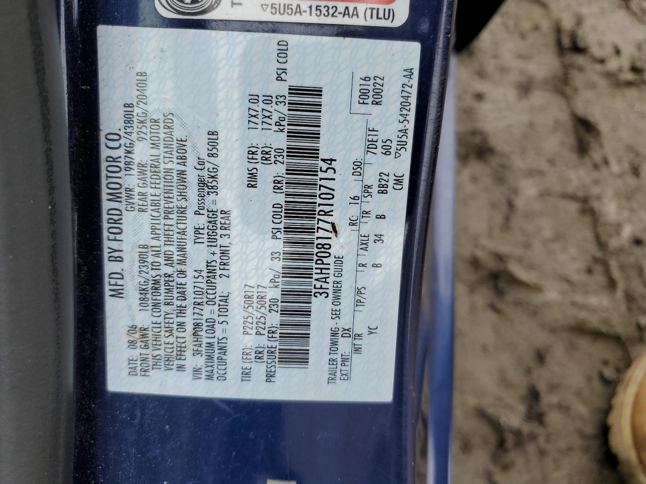 2007 FORD FUSION