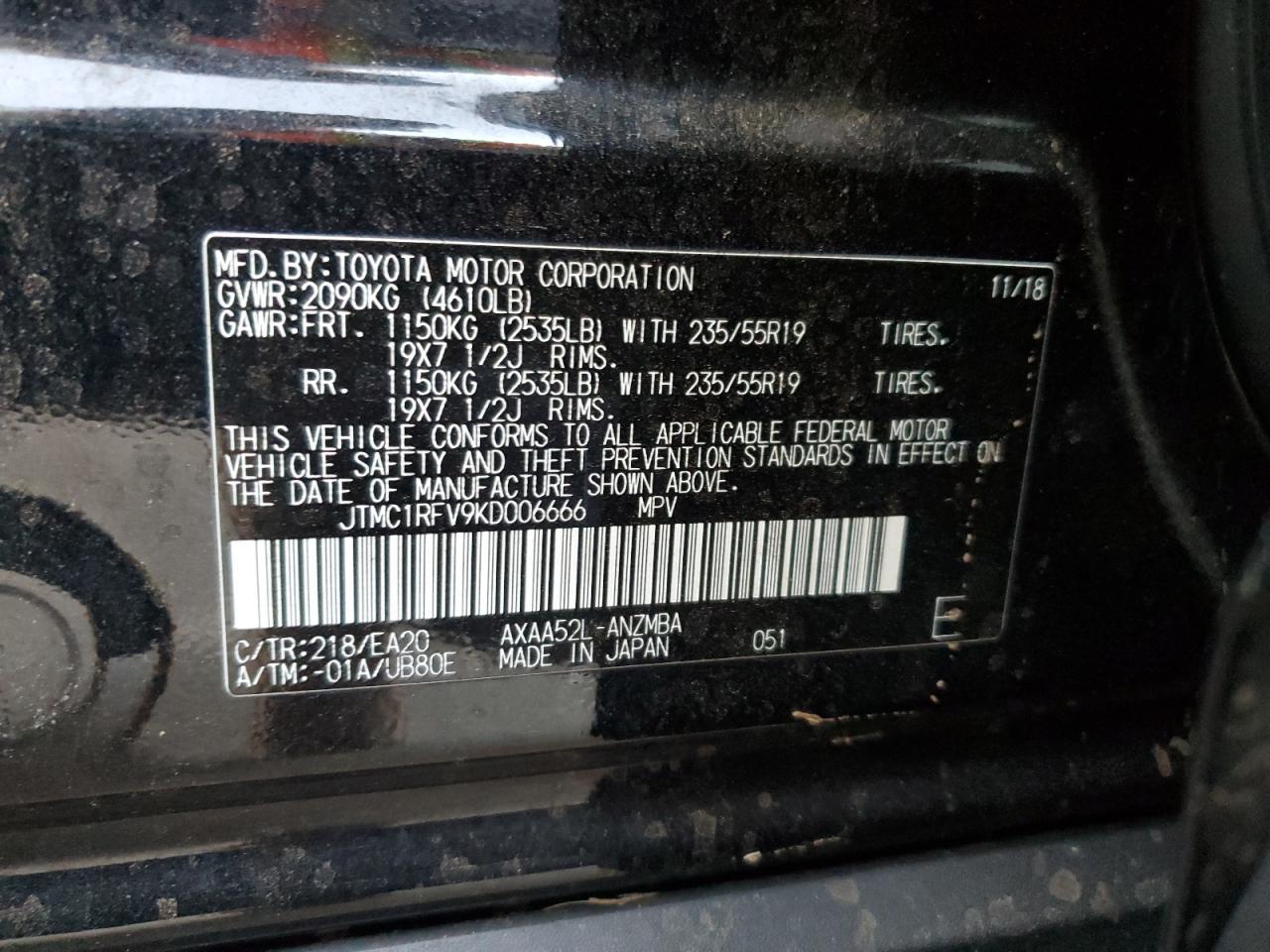 2019 TOYOTA RAV4