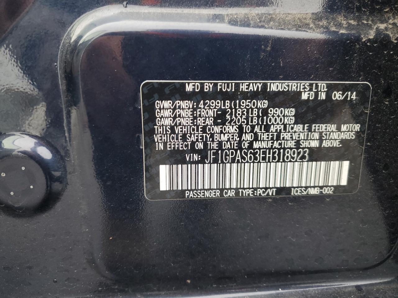 2014 SUBARU IMPREZA