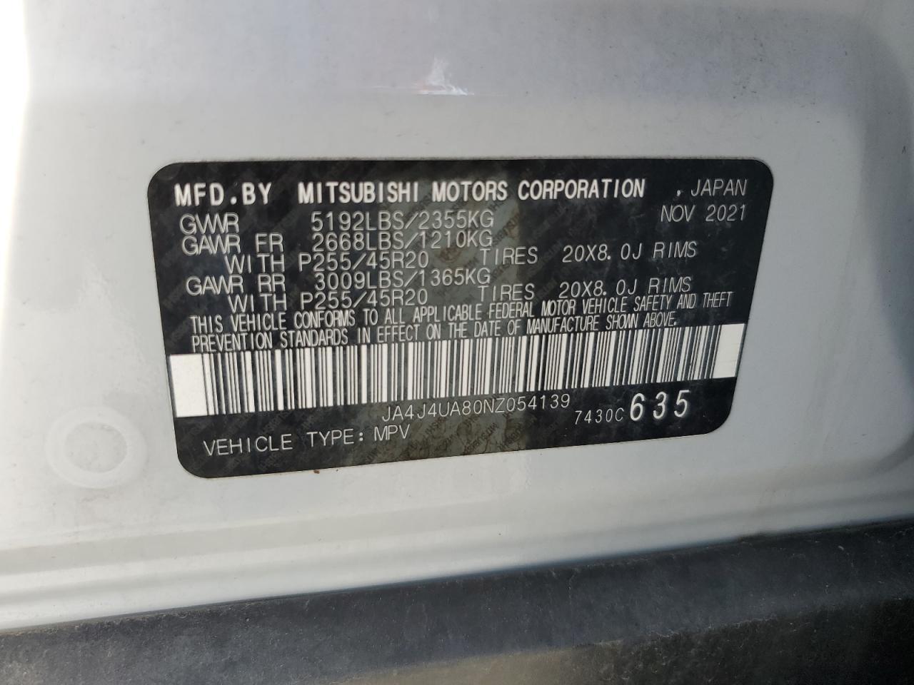 2022 MITSUBISHI outlander