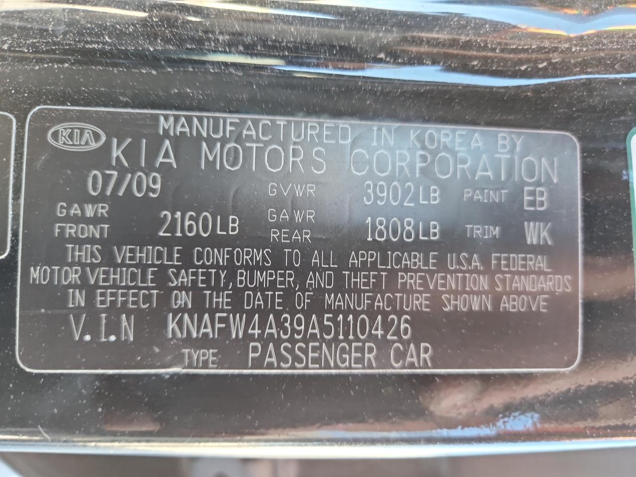 2010 KIA FORTE