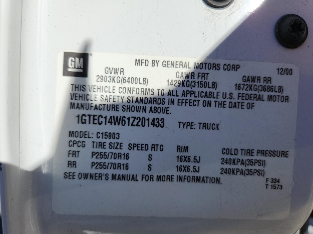 2001 GMC Sierra