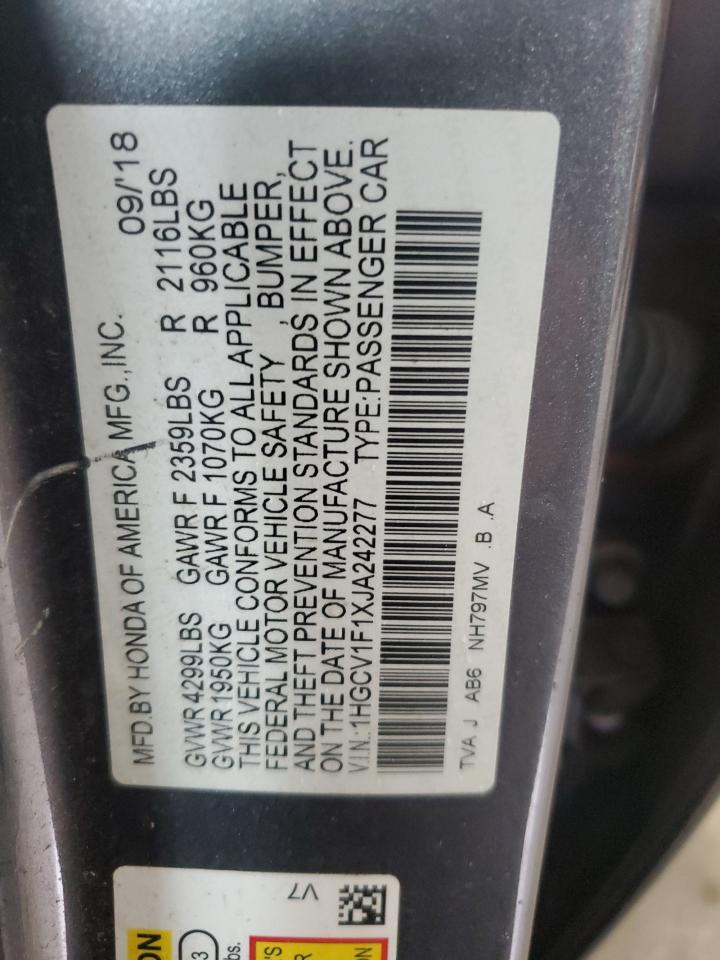 2018 HONDA ACCORD