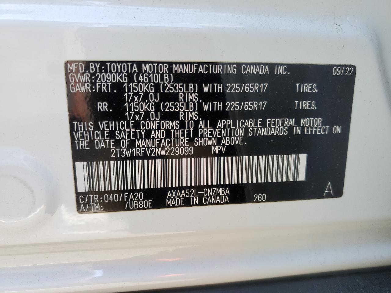 2022 TOYOTA RAV4