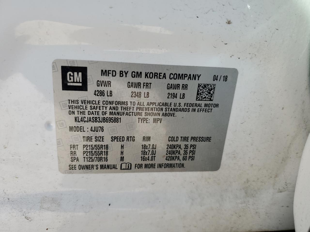 2018 BUICK ENCORE