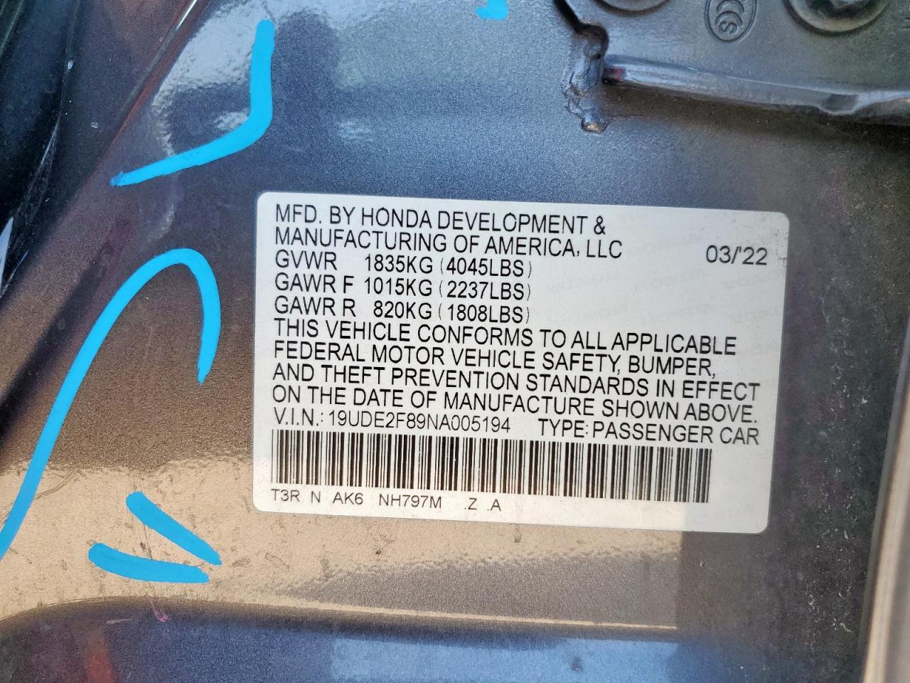 2022 ACURA ILX