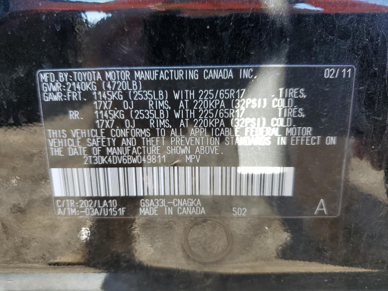 2011 TOYOTA RAV4