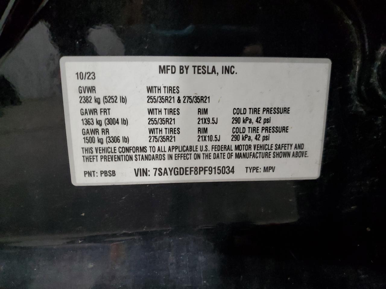 2023 TESLA MODEL Y
