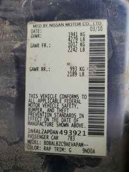 2010 NISSAN ALTIMA