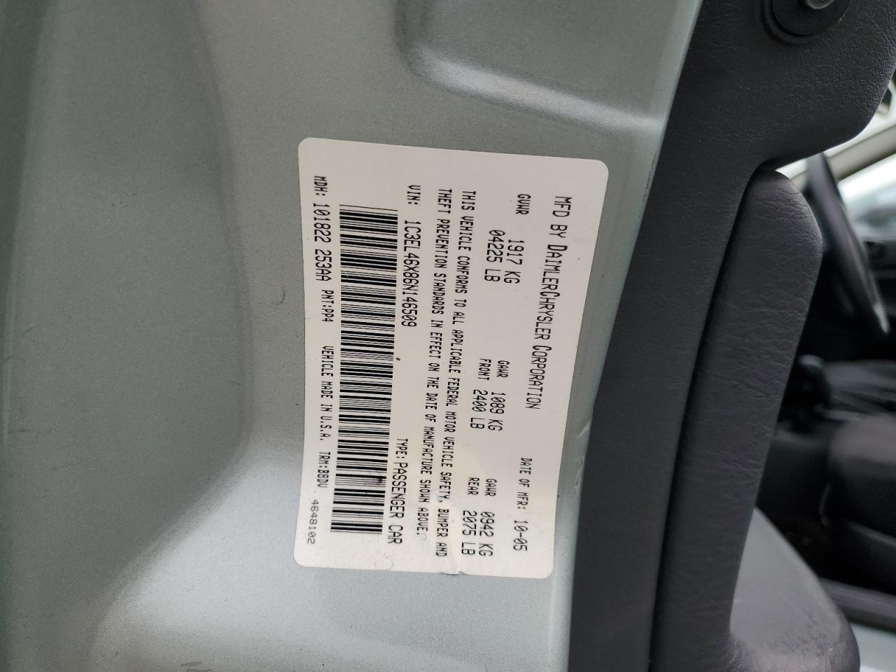 2006 CHRYSLER Sebring