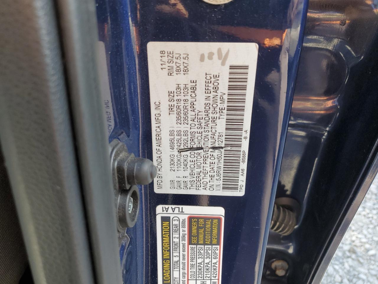 2018 HONDA CR-V