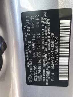 2009 HYUNDAI GENESIS