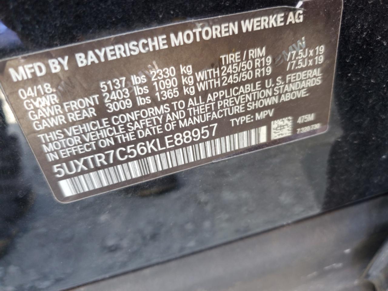2019 BMW X3
