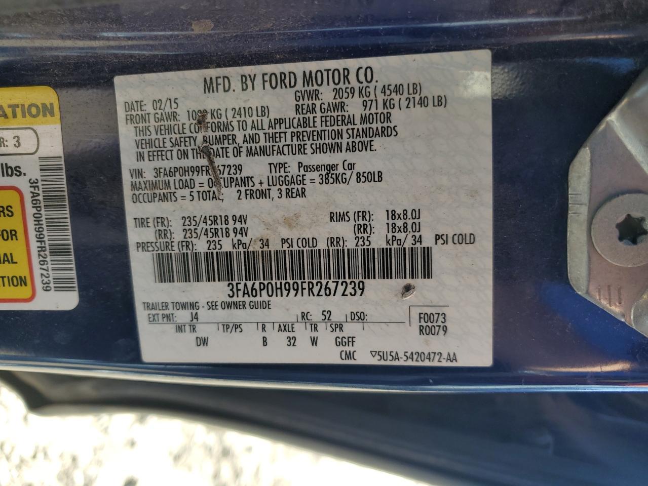 2015 FORD FUSION