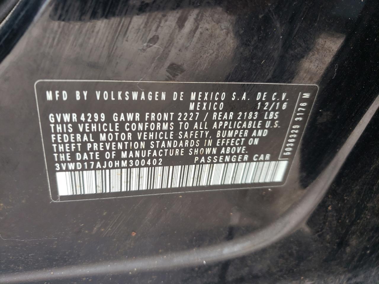 2017 VOLKSWAGEN JETTA