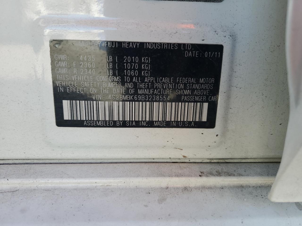 2011 SUBARU Legacy