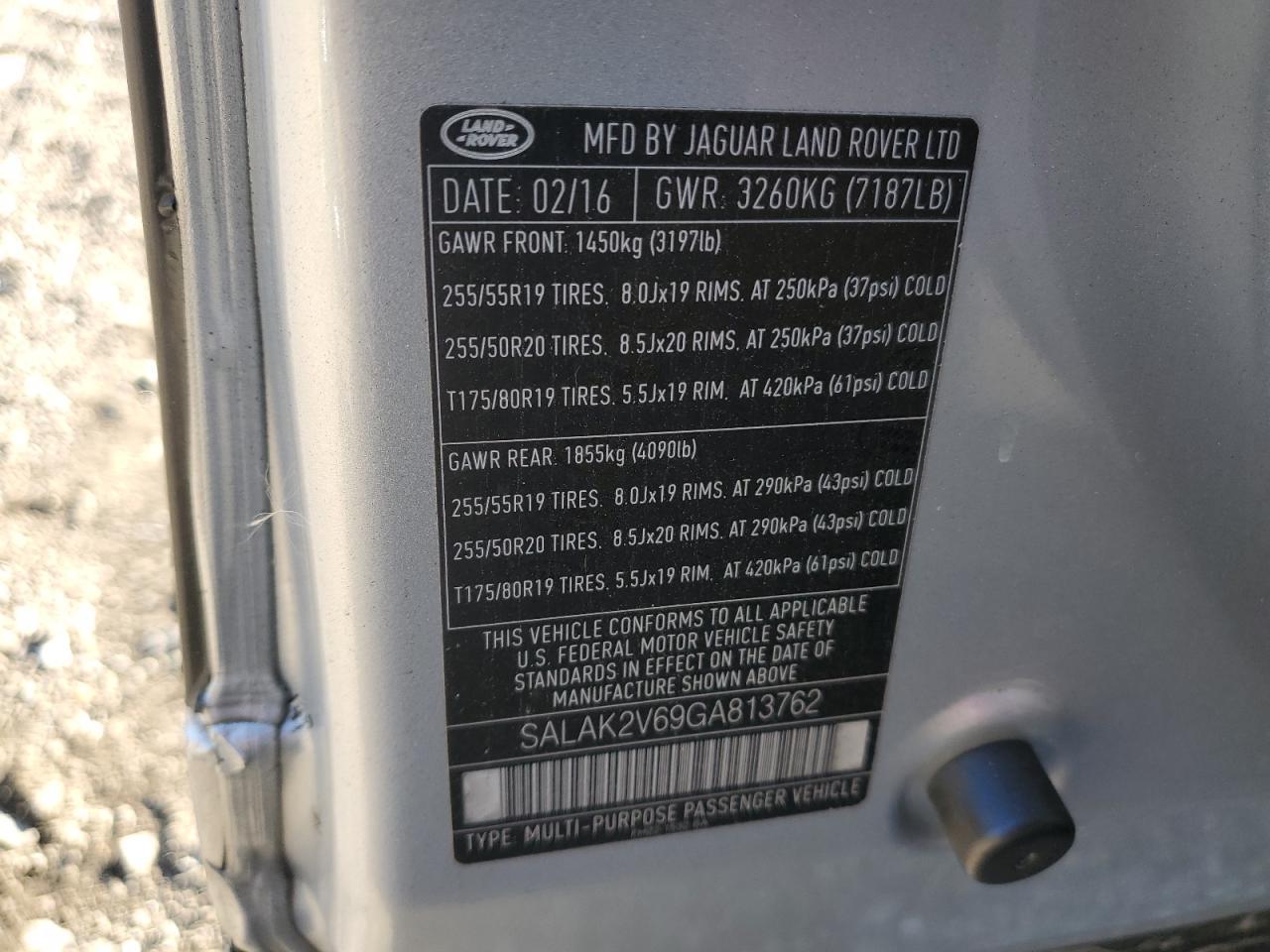 2016 LAND ROVER LR4