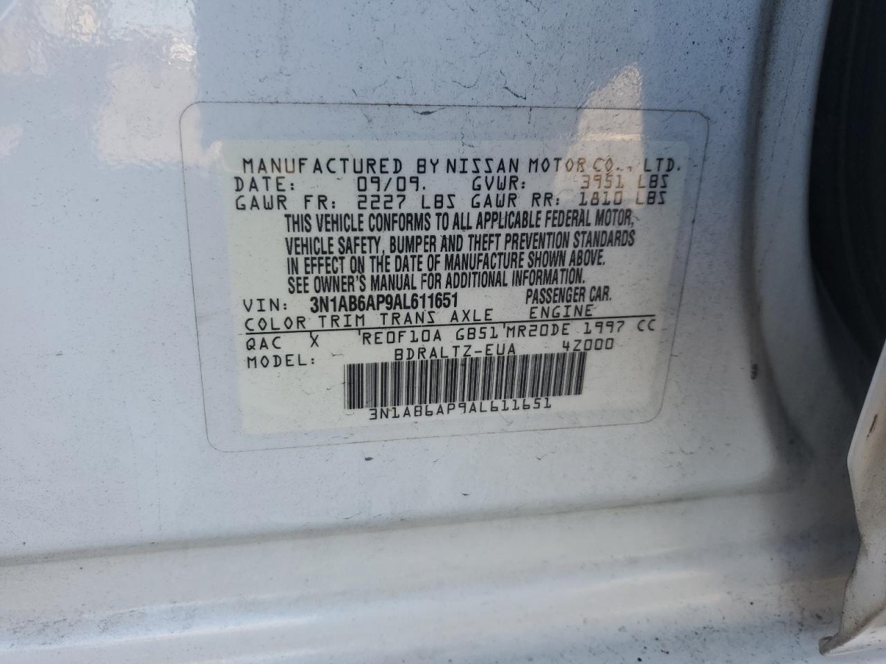 2010 NISSAN SENTRA