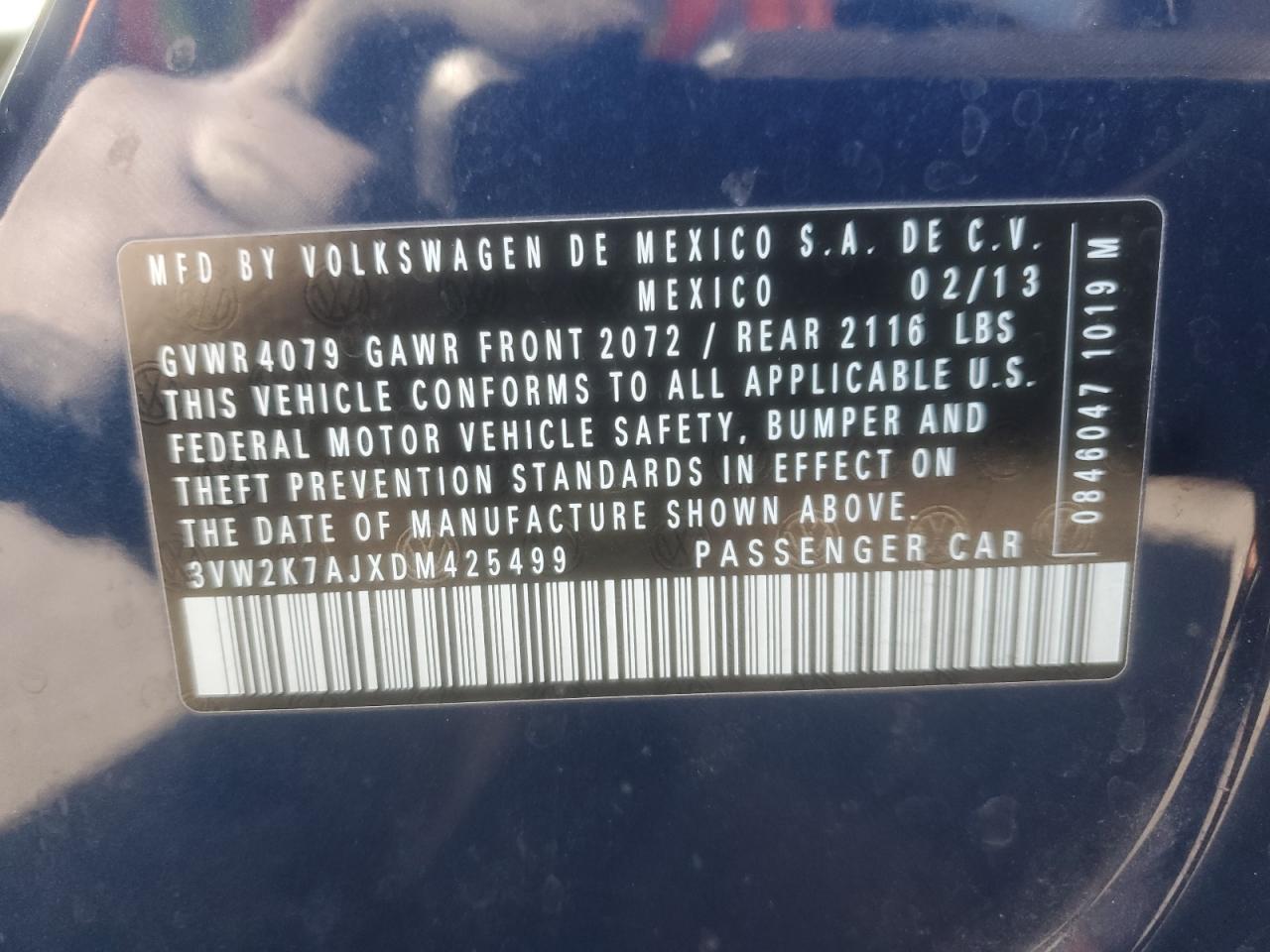 2013 VOLKSWAGEN JETTA