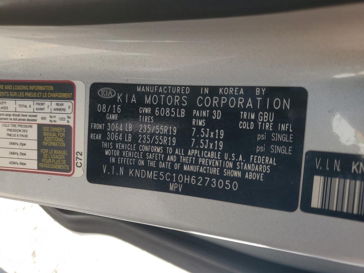 2017 KIA SEDONA