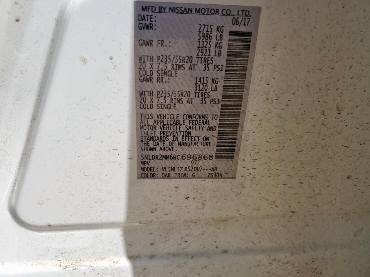 2017 NISSAN PATHFINDER