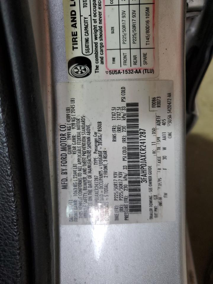 2012 FORD FUSION