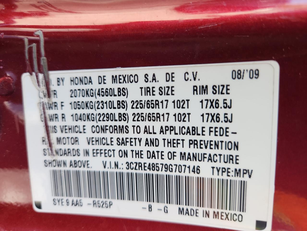 2009 HONDA CR-V
