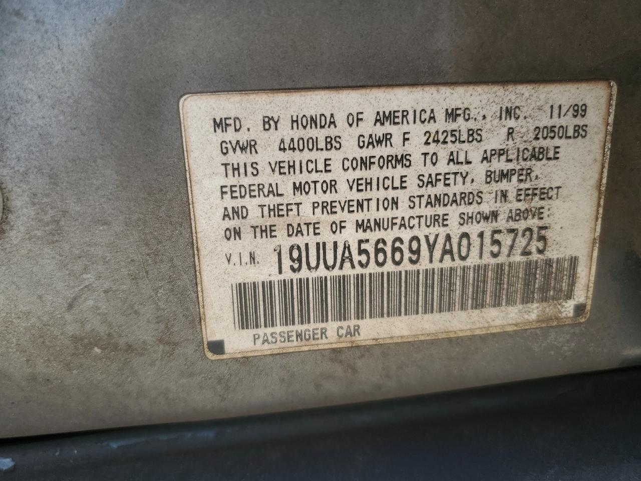 2000 ACURA TL