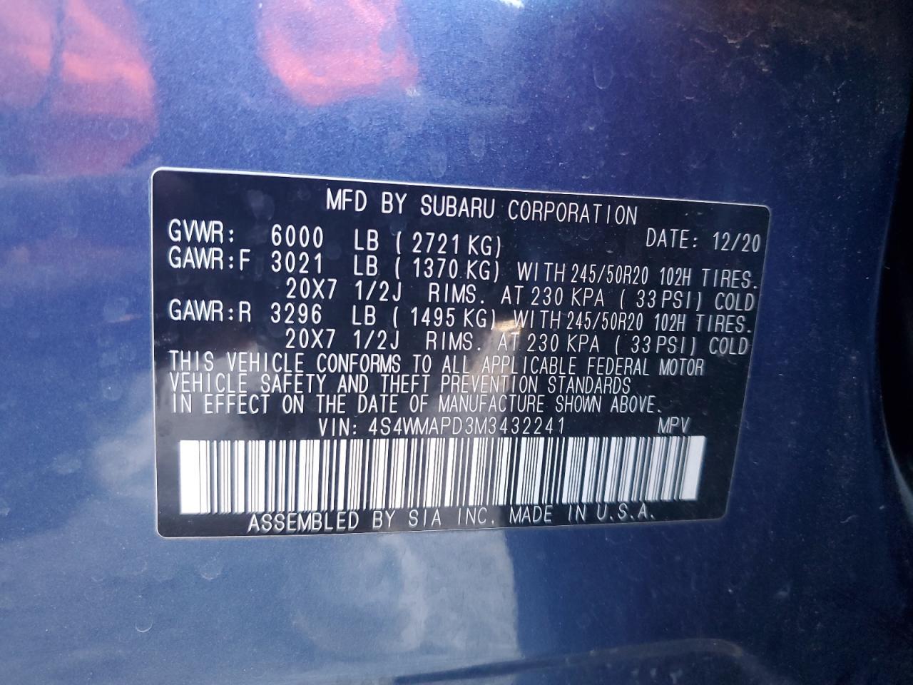2021 SUBARU Ascent