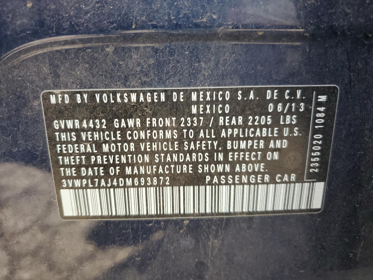 2013 VOLKSWAGEN JETTA