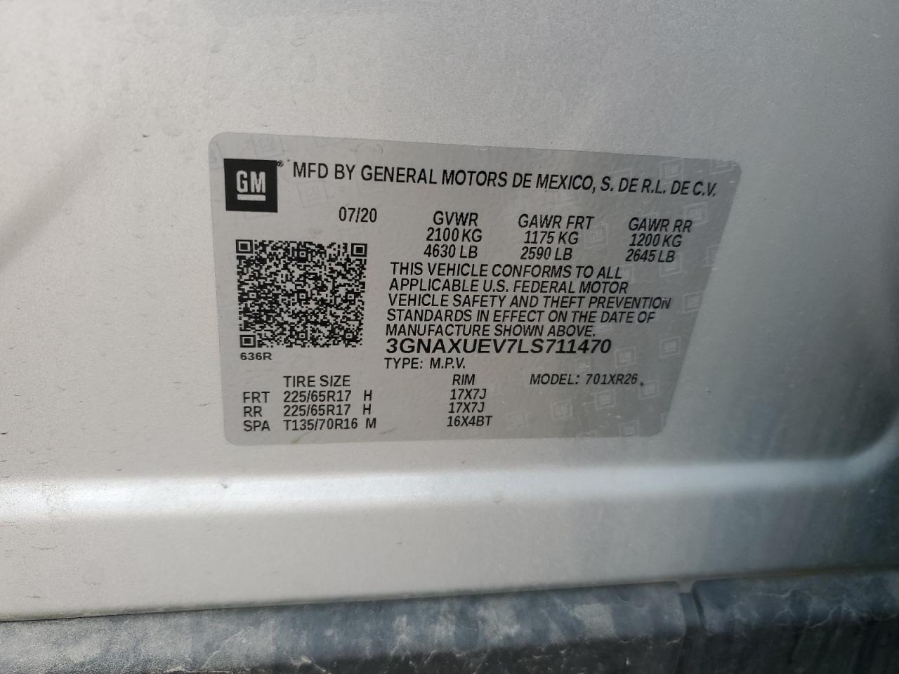 2020 CHEVROLET EQUINOX