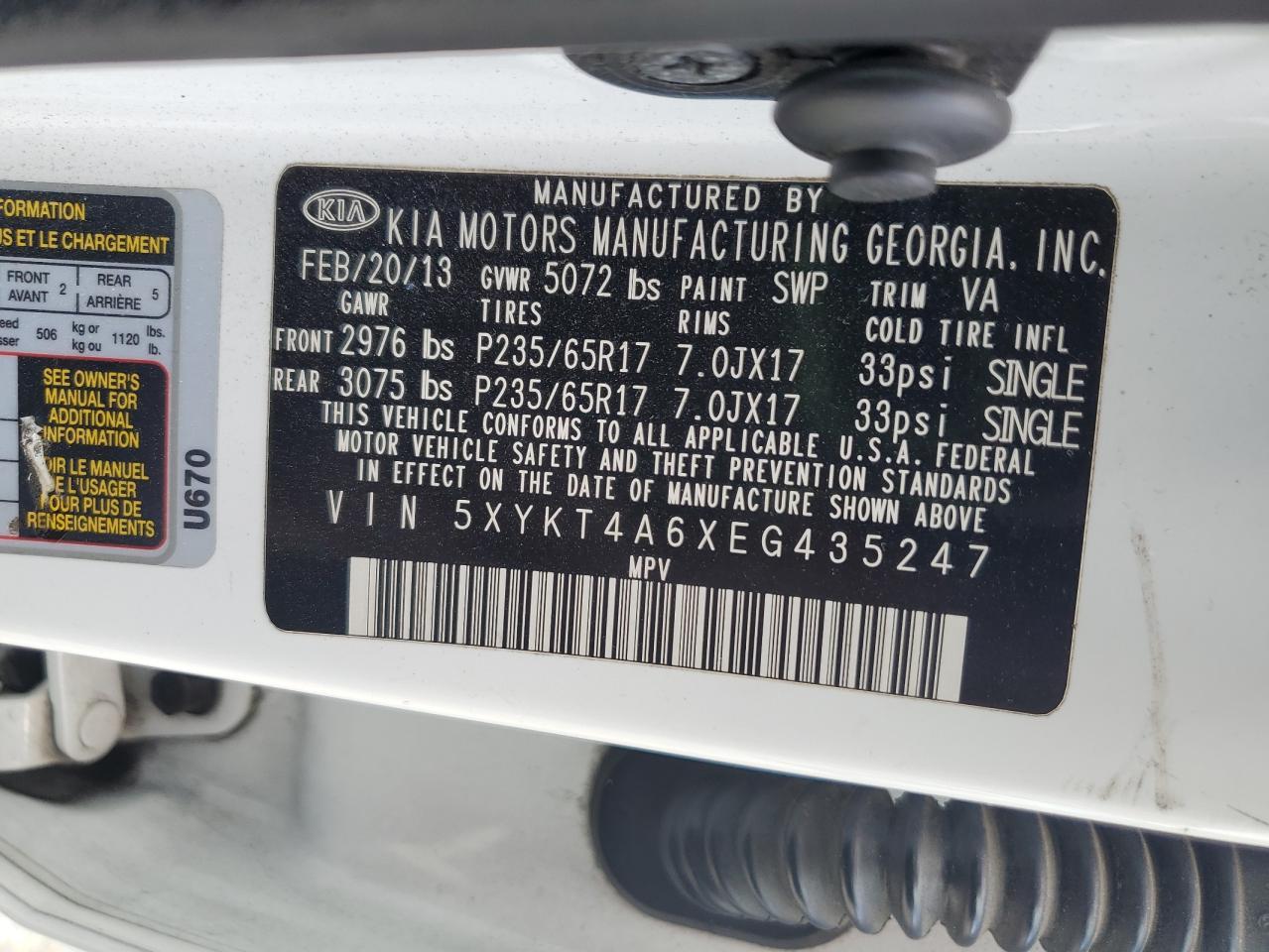 2014 KIA SORENTO