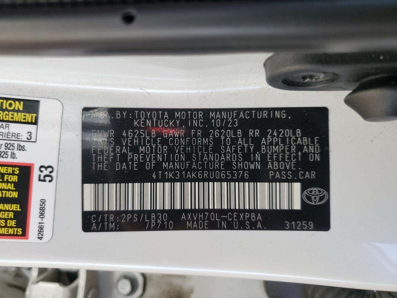 2024 TOYOTA CAMRY