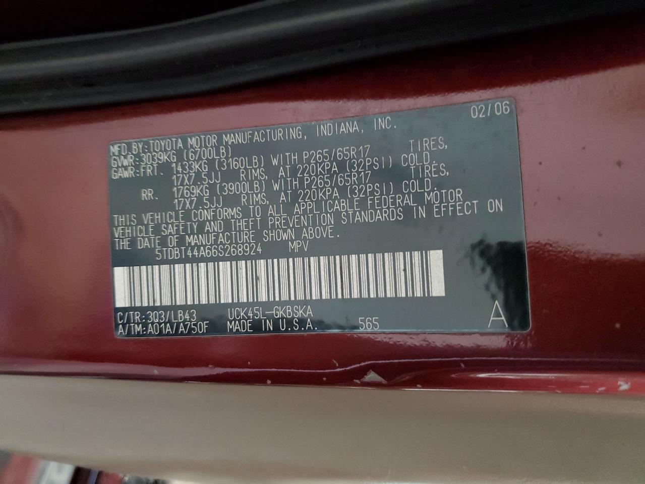 2006 TOYOTA Sequoia