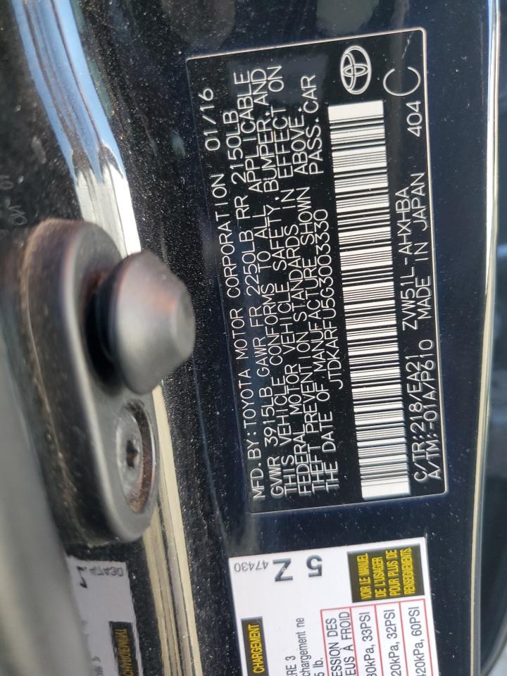 2016 TOYOTA PRIUS