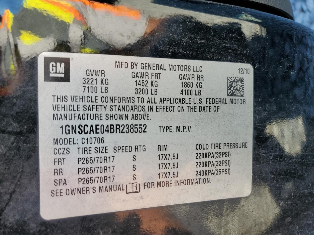 2011 CHEVROLET Tahoe