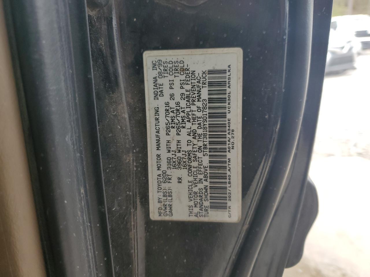 2000 TOYOTA TUNDRA