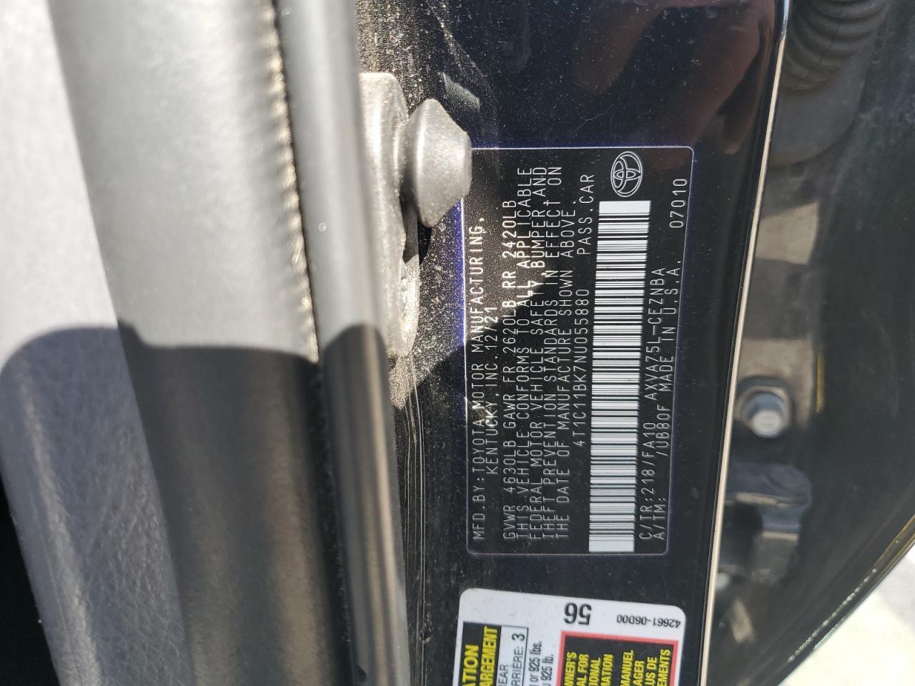 2022 TOYOTA CAMRY