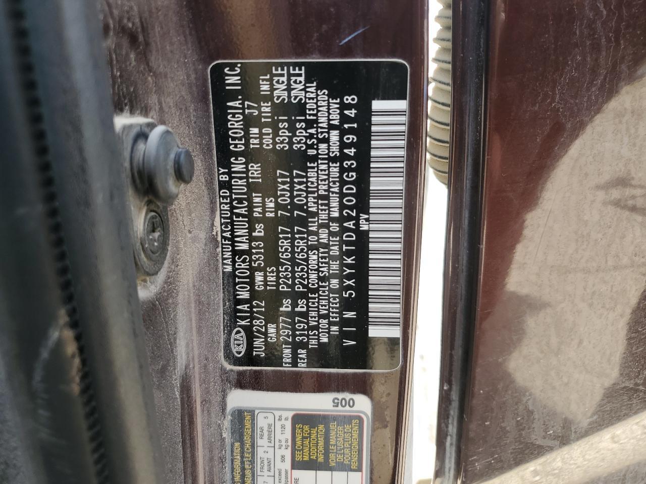 2013 KIA SORENTO