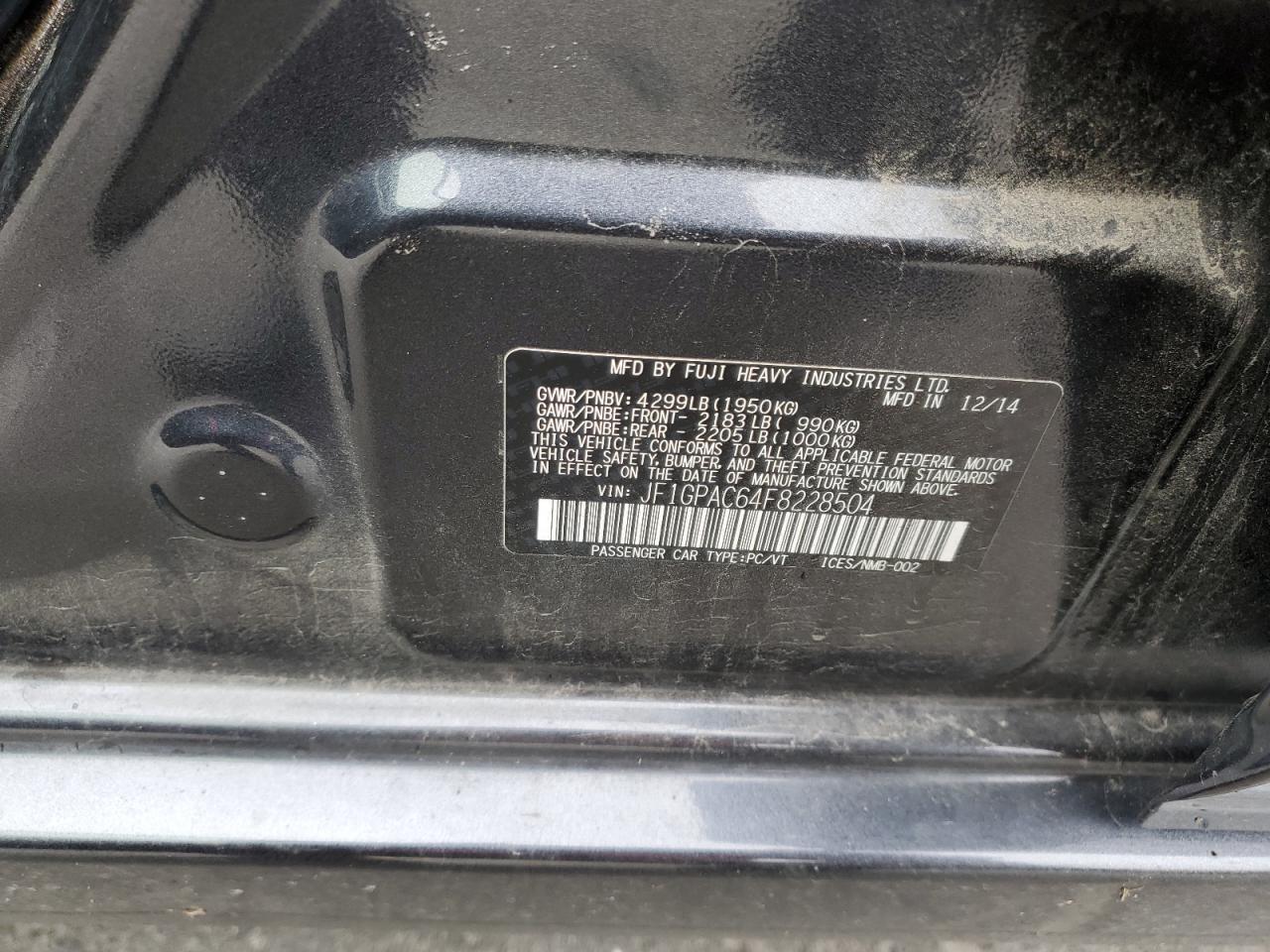 2015 SUBARU IMPREZA