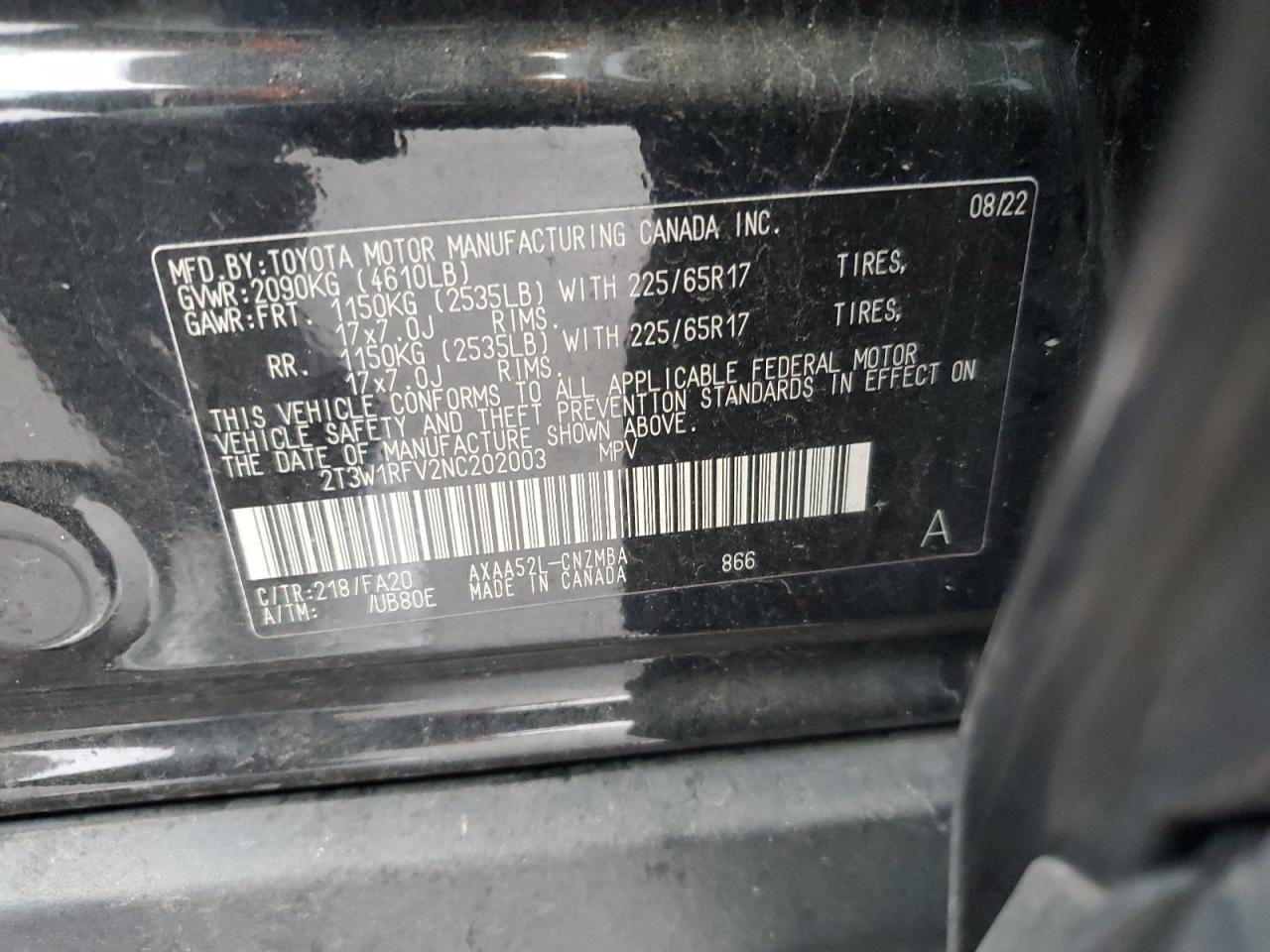 2022 TOYOTA RAV4