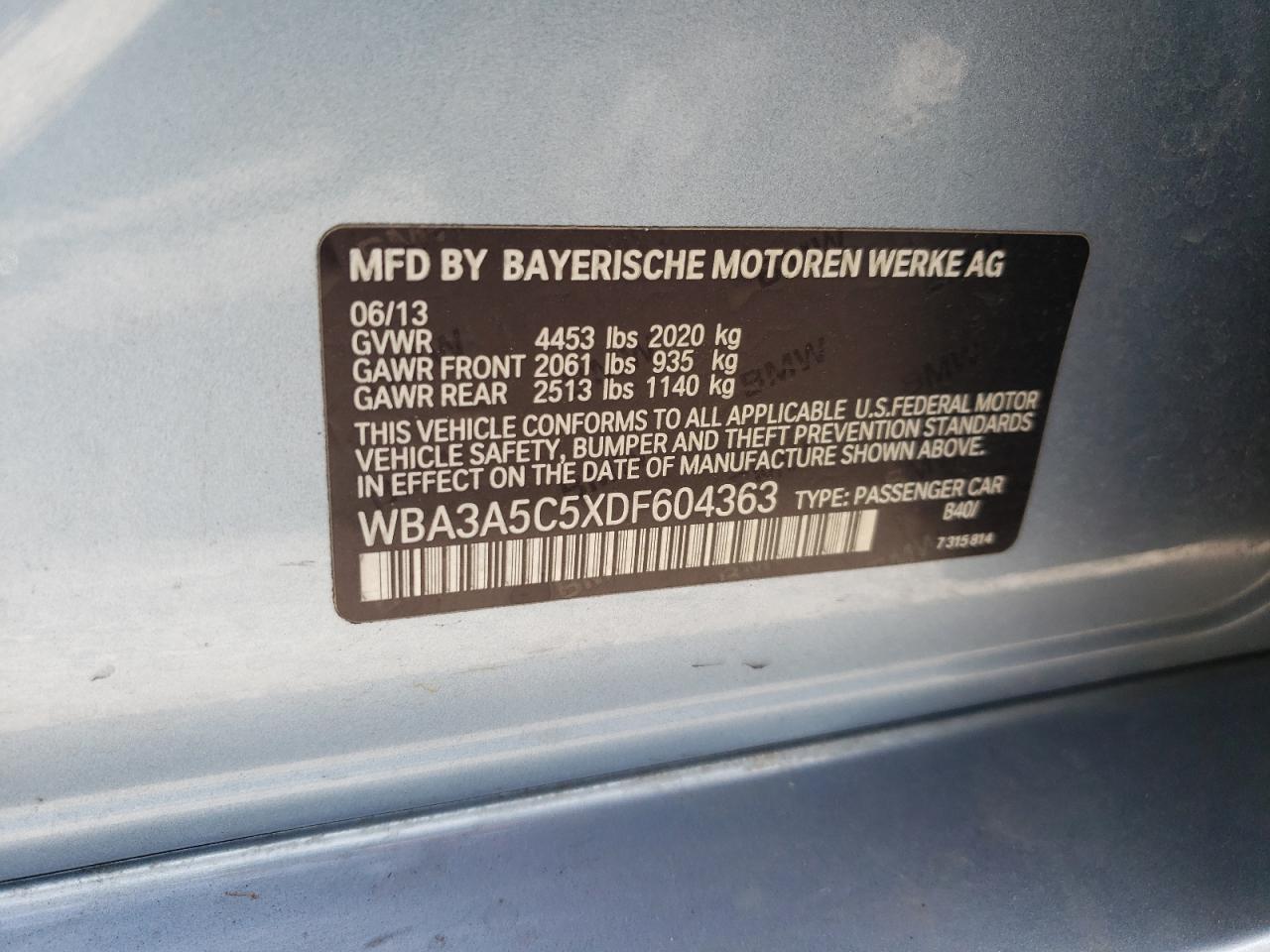 2013 BMW 3 SERIES